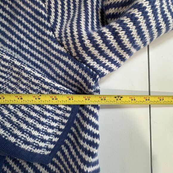 Southern Tide Blue Wool Cashmere Wrap Pocket Oversized Sweater Women’s Size M - Picture 6 of 11